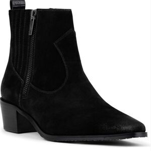 Donald Pliner Banks 1 1/2" stacked block heel Ankle Boot w side zip size 6 NWT